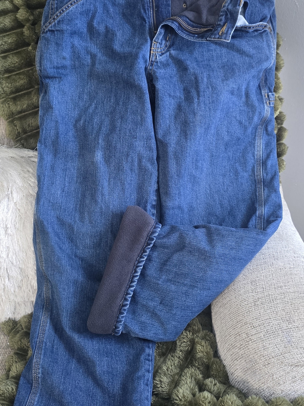 Men's Blue Bootcut Denim Jeans - Classic Workwear Style